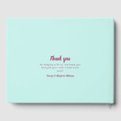 ビーチドゥネスオーシャンフロントホスピタリティゲストブック ゲストブック (裏面)