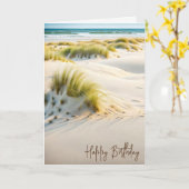 ビーチドゥングラスハッピーバースデー カード (黄色い花)