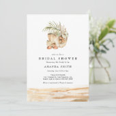 ビーチドライトロピカルデザートボホブライダルシャワー 招待状 (スタンド正面)