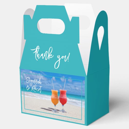 ビーチドリンクサンキューボックス結婚式の引き出物 フェイバーボックス (オープン)