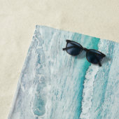 ビーチドリームズ感動的引用文レトロ海波 ビーチタオル (インサイチュ)