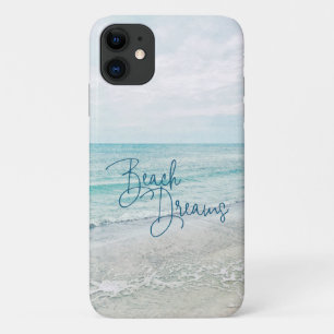 ビーチドリーム感動的ス引用文レトロ海ウェーブ iPhone 11 ケース