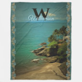 ビーチドリーム0026 フリースブランケット (正面)