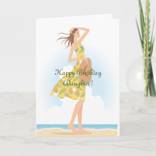 ビーチドレスドーターカード サンキューカード (正面)