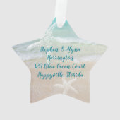 ビーチニューホーム初めてのクリスマスヒトデ オーナメント (裏面)