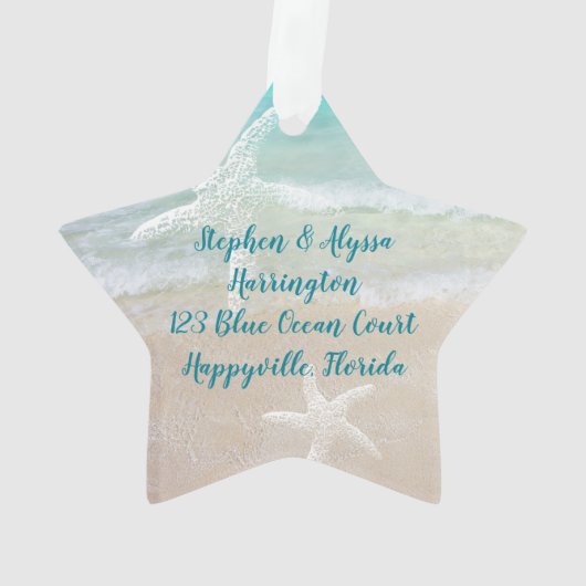 ビーチニューホーム初めてのクリスマスヒトデ オーナメント (裏面)