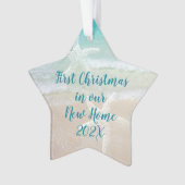 ビーチニューホーム初めてのクリスマスヒトデ オーナメント (正面)