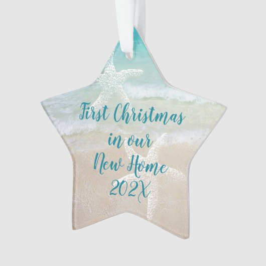 ビーチニューホーム初めてのクリスマスヒトデ オーナメント (正面)