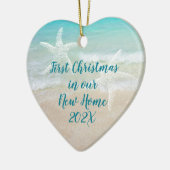 ビーチニューホーム初めてのクリスマスヒトデ セラミックオーナメント (左)