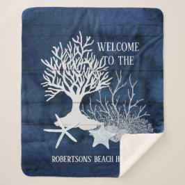 ビーチネービーブルーシーシェルサンゴヒトデ科 シェルパブランケット