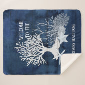 ビーチネービーブルーシーシェルサンゴヒトデ科 シェルパブランケット (正面(横))