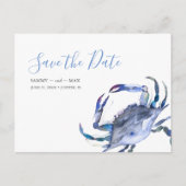 ビーチノンフォトウェディング日付の保存招待状 ポストカード (正面)