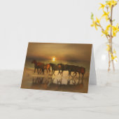 ビーチノートカー空白のドの馬 カード (黄色い花)