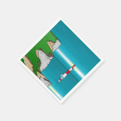 ビーチハイヘッドライトハウスアンドクリフトップ スタンダードカクテルナプキン (角)