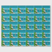 ビーチハイヘッドライトハウスアンドクリフトップ ラッピングペーパー (フラット)