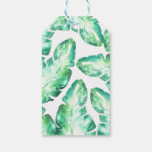 ビーチハイホワイト&グリーントロピカル葉結婚式の引き出物 ギフトタグ (裏面)