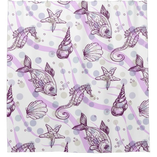 ビーチハイホームデコールシャワーカーテン シャワーカーテン (正面)