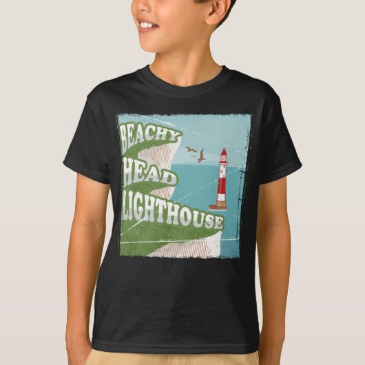 ビーチハイライトハウスレトロなポスター Tシャツ (正面)