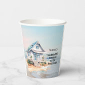 ビーチハウスでのブライズパーティー 紙コップ (裏面)
