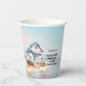 ビーチハウスでのブライズパーティー 紙コップ (正面)