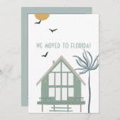 ビーチハウスとパームツリーフロリダに移動 案内状 (正面/裏面)