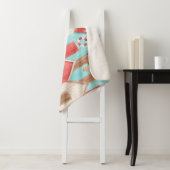 ビーチハウスの水彩:レトロパターン。 シェルパブランケット (インサイチュ)