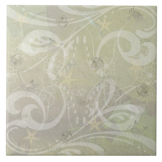 ビーチハウスの海 タイル (正面)