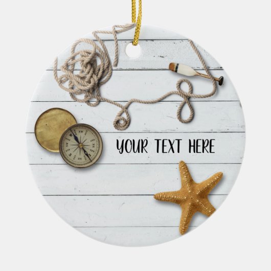 ビーチハウスの陶磁器のオーナメント セラミックオーナメント (正面)