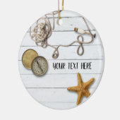 ビーチハウスの陶磁器のオーナメント セラミックオーナメント (左)