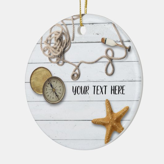 ビーチハウスの陶磁器のオーナメント セラミックオーナメント (左)