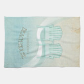 ビーチハウスアディロンドバックチェアアクアブルーID623 キッチンタオル (横)