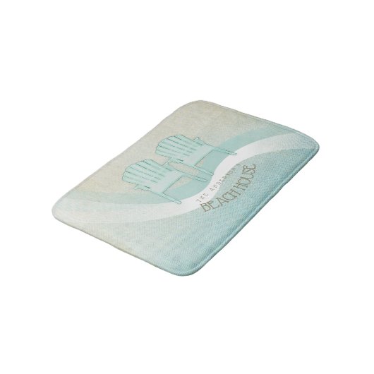 ビーチハウスアディロンドバックチェアアクアブルーID623 バスマット (アングル)