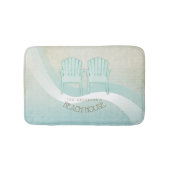 ビーチハウスアディロンドバックチェアアクアブルーID623 バスマット (正面)