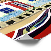 ビーチハウスアンドボートオンサンディビーチ ポスター (角)