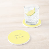 ビーチハウスイエローグレーグレイスタイリッシュクラシークール コースター (側面)