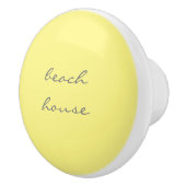 ビーチハウスイエローグレーグレークラシスタイリッシュークール セラミックノブ (右)