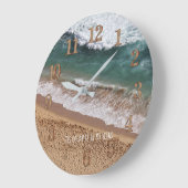 ビーチハウスインテリア海シーライフ引用文 ラージ壁時計 (傾斜)