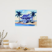 ビーチハウスウィズパームツリーズ ポスター (キッチン)