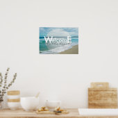 ビーチハウスウェルカムポスターウォールアート ポスター (キッチン)