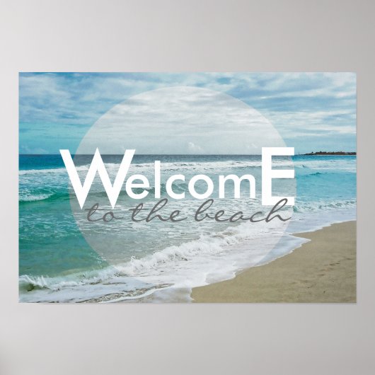 ビーチハウスウェルカムポスターウォールアート ポスター (正面)