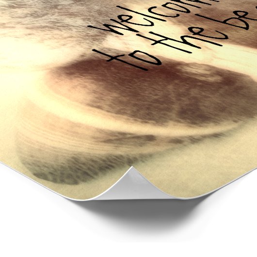 ビーチハウスウェルカムポスターウォールアート ポスター (角)