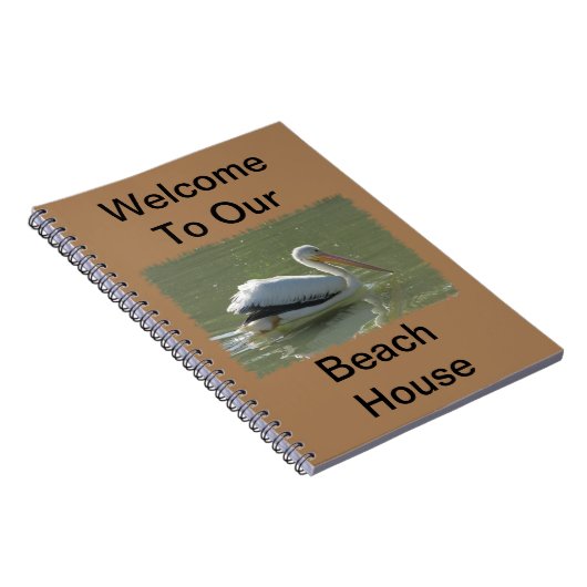 ビーチハウスエアビックペリカンフォトコーストバードゲスト ノートブック (右側)