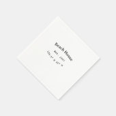 ビーチハウスエッツ。日付の年のカスタム座標の追加 スタンダードカクテルナプキン (角)