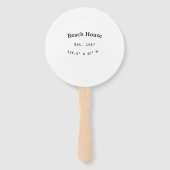 ビーチハウスエッツ。日付の年のカスタム座標の追加 ハンドファン (裏面)