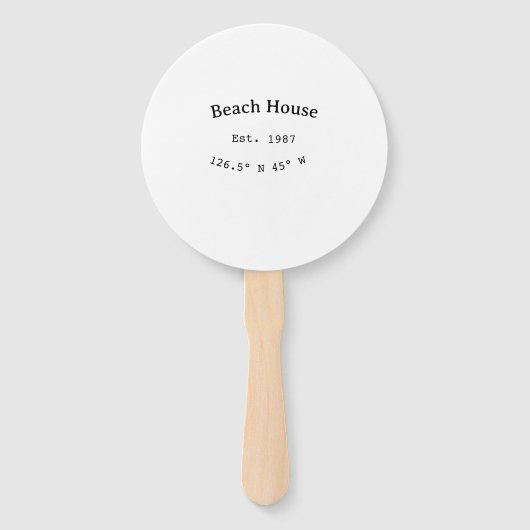 ビーチハウスエッツ。日付の年のカスタム座標の追加 ハンドファン (正面)