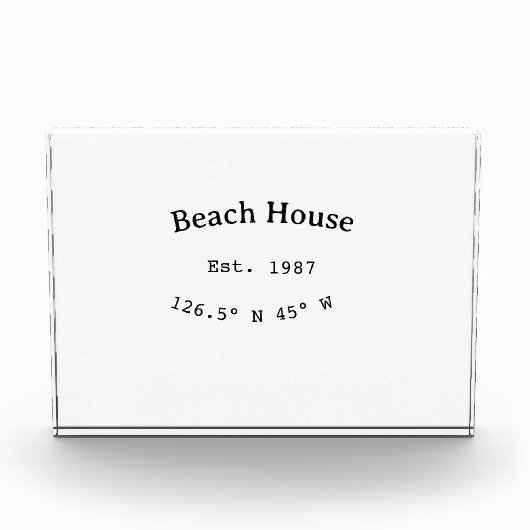 ビーチハウスエッツ。日付の年のカスタム座標の追加 フォトブロック (正面)