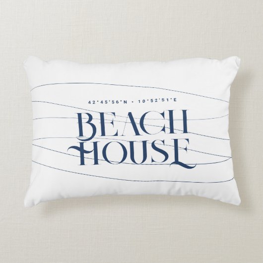 ビーチハウスカスタムコーディネートNavy Blue アクセントクッション (正面)