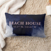 ビーチハウスカスタムコーディネートNavy Blue ランバークッション (ブランケット)