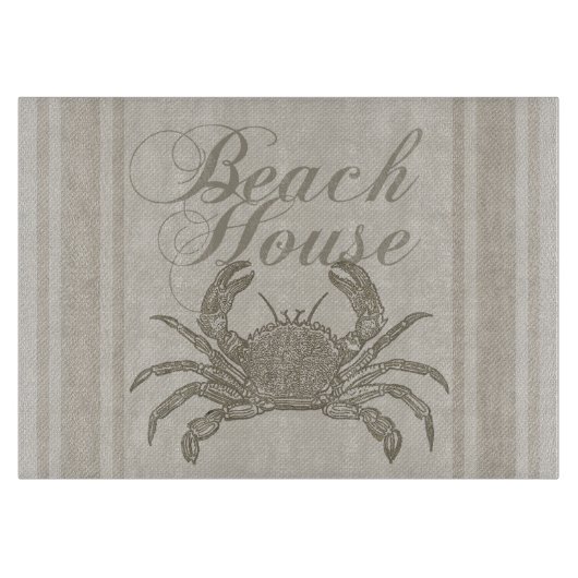 ビーチハウスカニシーショアコーストヴィンテージ カッティングボード (正面)