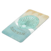 ビーチハウスクラムシェルアクアブルーID623 マグネット (左側)